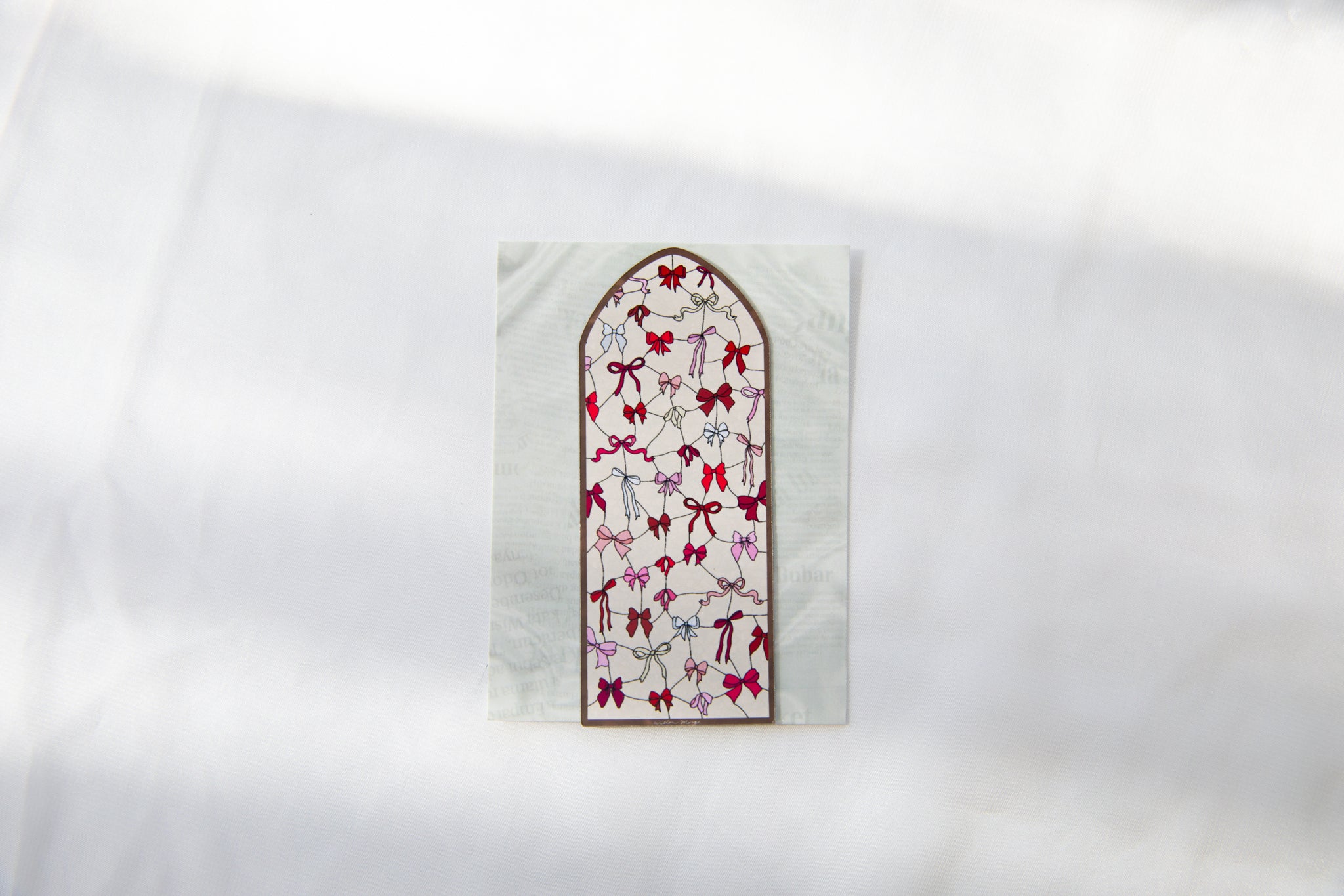 Coquette Bow Valentine's Day Stained Glass Magnet