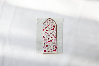 Coquette Bow Valentine's Day Stained Glass Magnet
