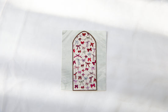Coquette Bow Valentine's Day Stained Glass Magnet