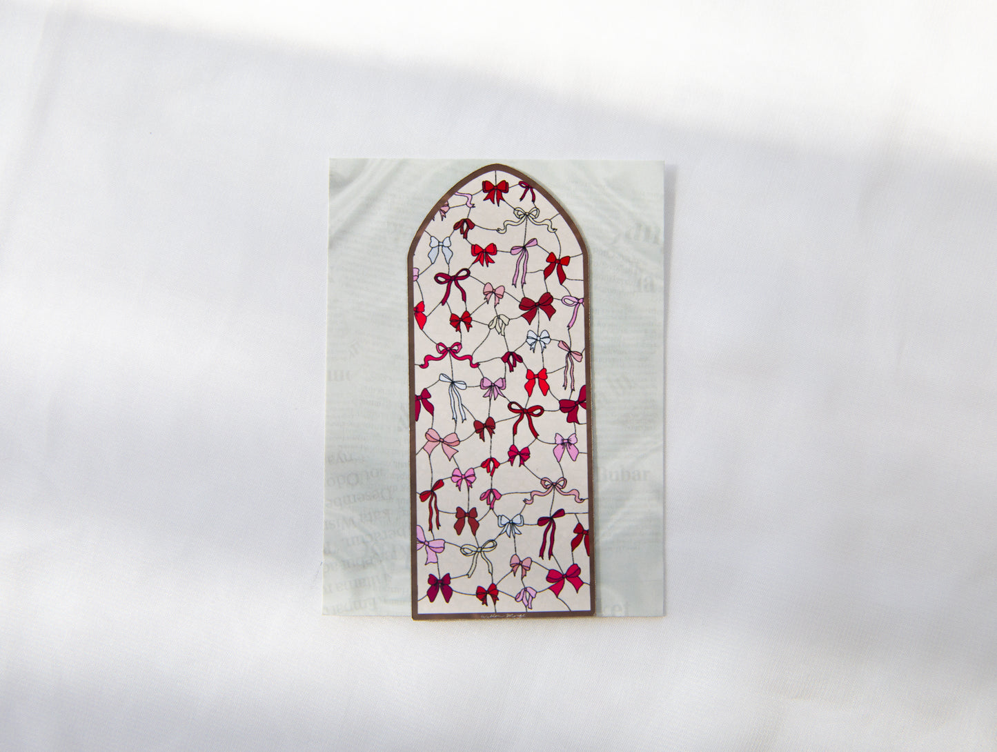 Coquette Bow Valentine's Day Stained Glass Magnet