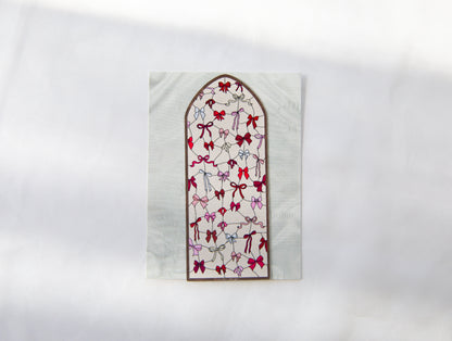 Coquette Bow Valentine's Day Stained Glass Magnet