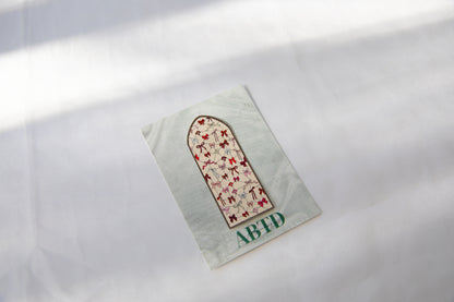 Coquette Bow Valentine's Day Stained Glass Sticker