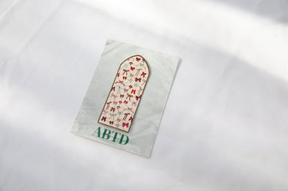 Coquette Bow Valentine's Day Stained Glass Sticker