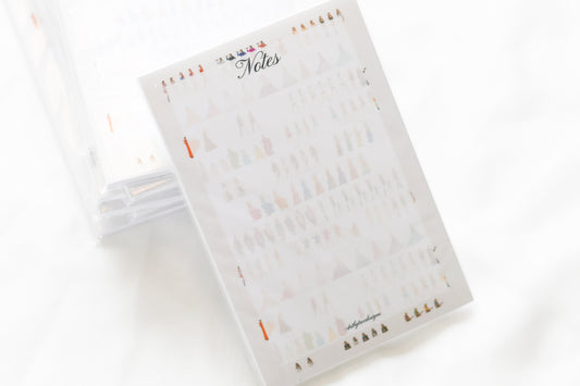 Eras Outfits Notes Notepad 4" x 6"