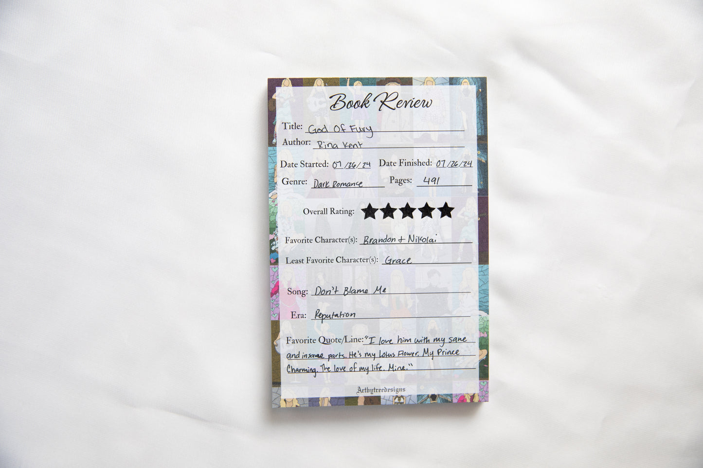 Eras Stained Glass Windows Book Review Pad 4"x6"