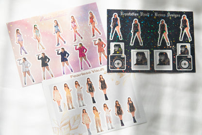 Eras Outfit Sticker Sheets