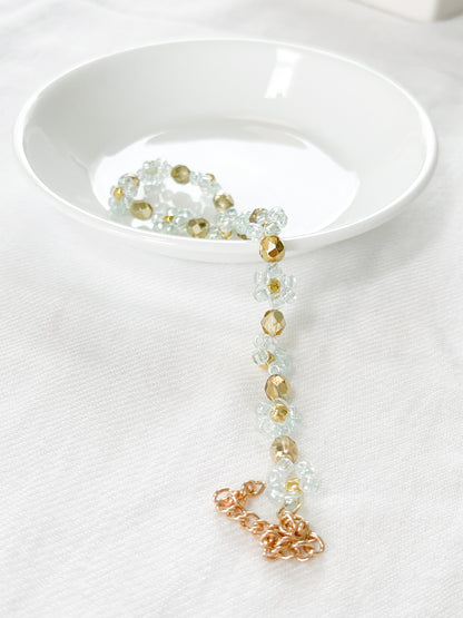 Sea of Gold Flower Beaded Bracelet