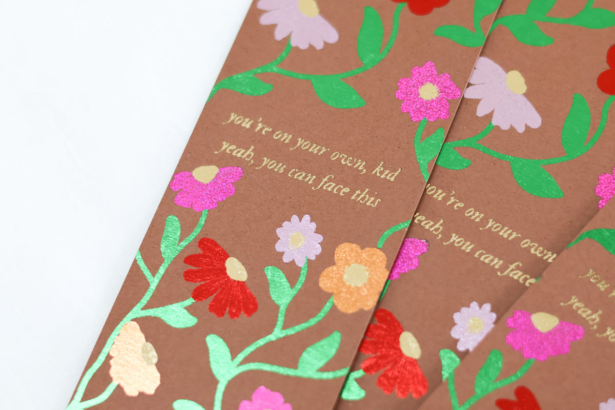YOYOK Piano Pattern Foiled Bookmark