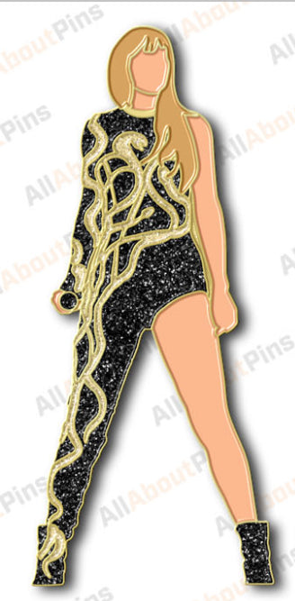 PREORDER Painted Me Golden Reputation Bodysuit Enamel Pin