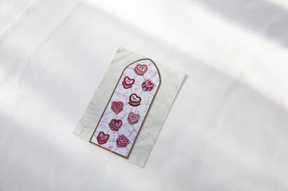 Heart Cake Valentine's Day Stained Glass Magnet