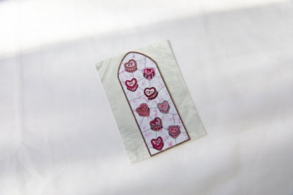 Heart Cake Valentine's Day Stained Glass Magnet