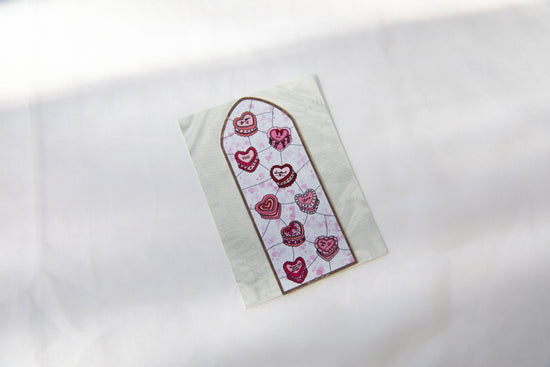 Heart Cake Valentine's Day Stained Glass Magnet