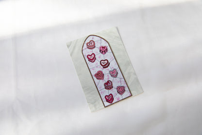 Heart Cake Valentine's Day Stained Glass Magnet