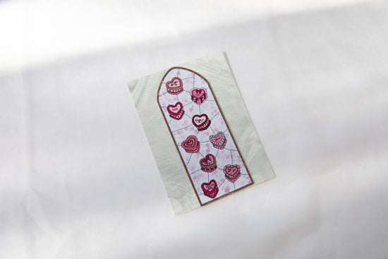 Heart Cake Valentine's Day Stained Glass Magnet