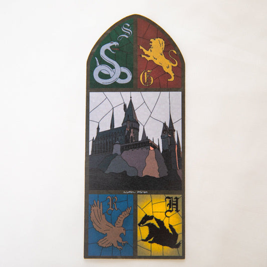 School Of Witchcraft and Wizardry Stained Glass Bookmark