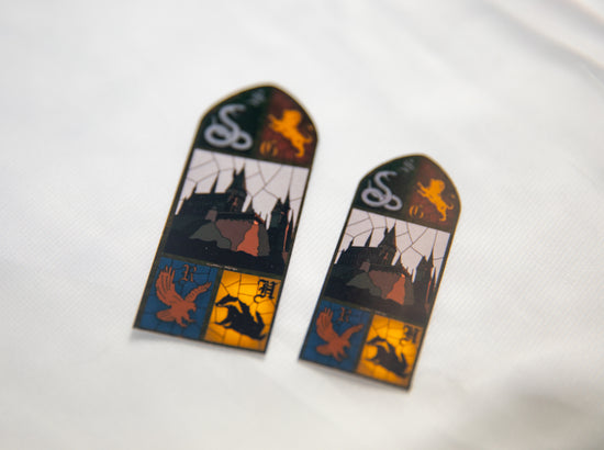 School of Witchcraft and Wizardry Stained Glass Sticker
