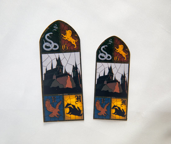 School of Witchcraft and Wizardry Stained Glass Sticker
