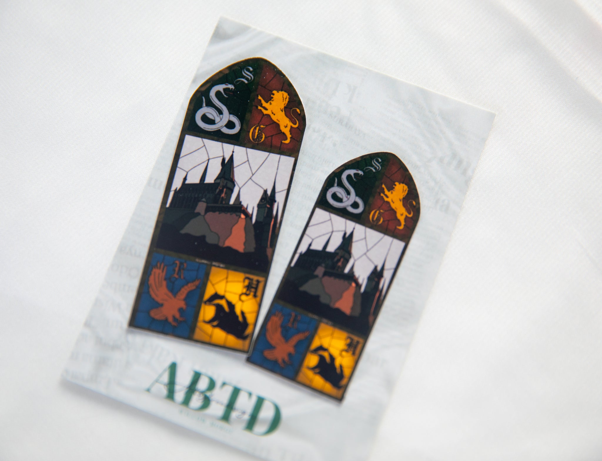 School of Witchcraft and Wizardry Stained Glass Sticker