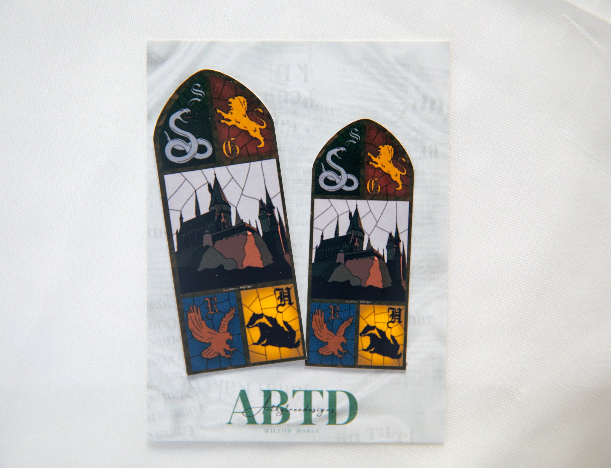 School of Witchcraft and Wizardry Stained Glass Sticker