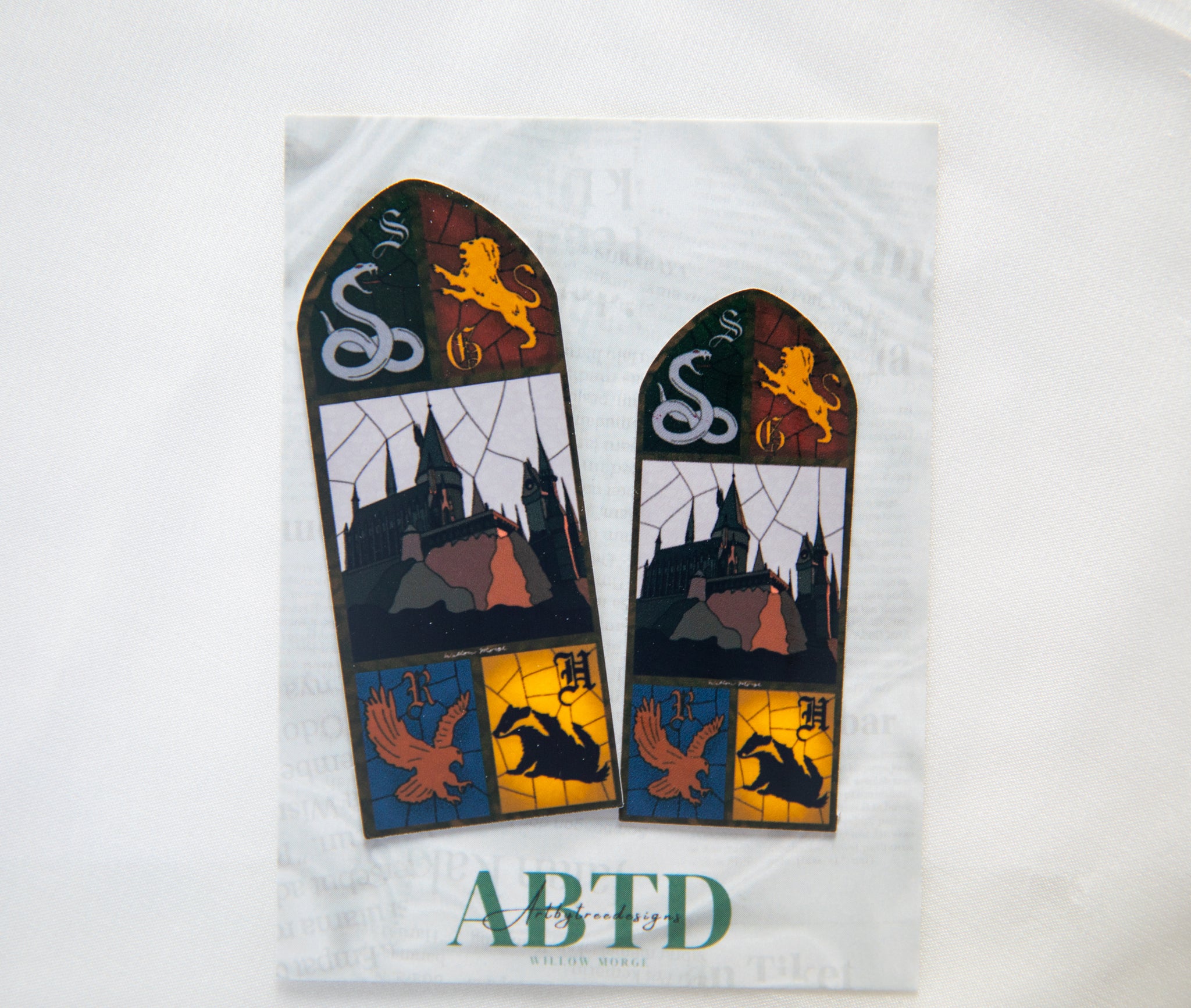 School of Witchcraft and Wizardry Stained Glass Sticker