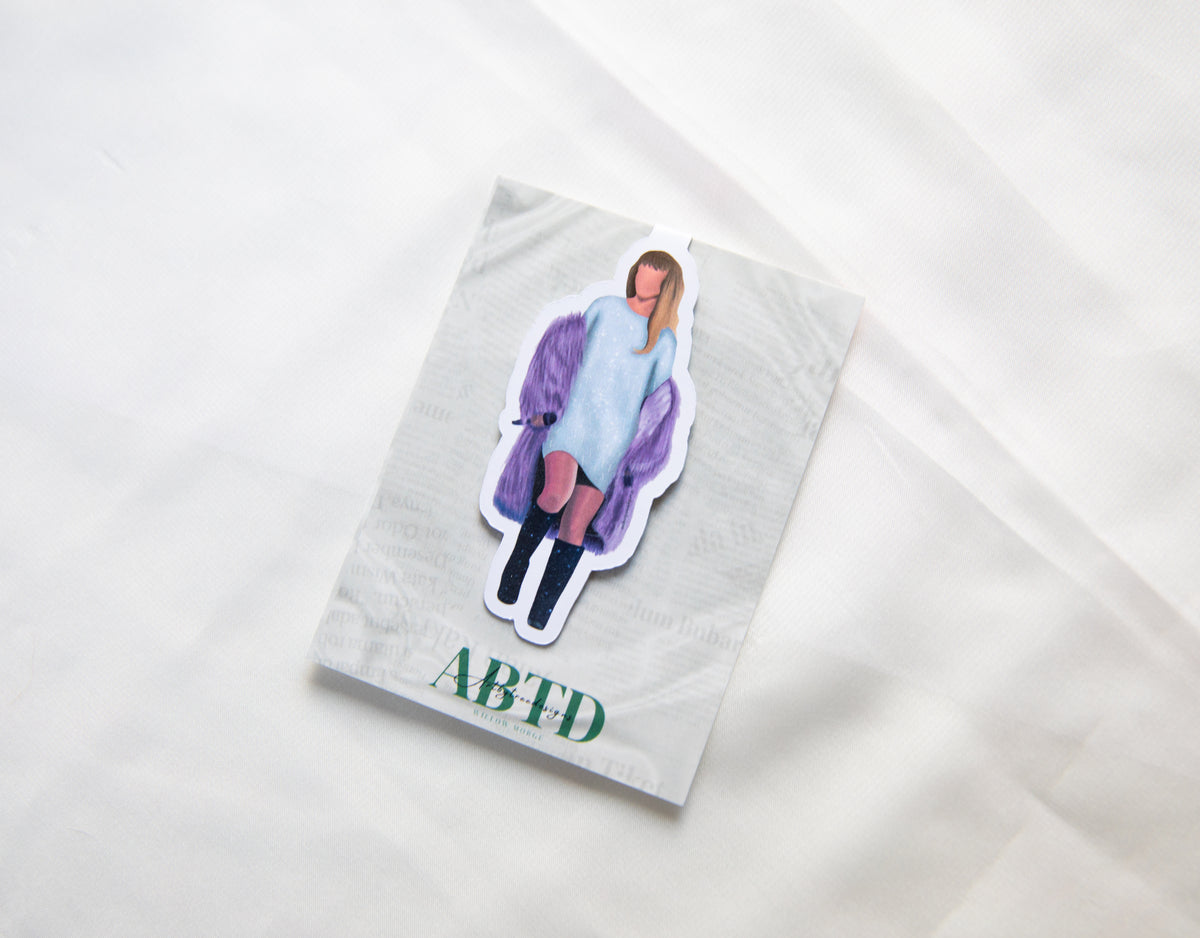 Icy Silver Lavender Haze Magnetic Bookmark