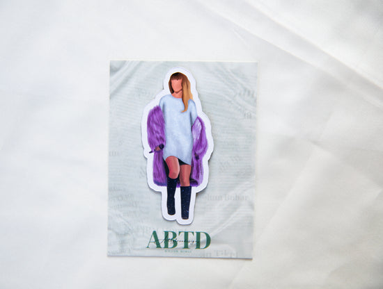 Icy Silver Lavender Haze Outfit Fridge Magnet