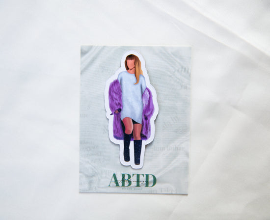 Icy Silver Lavender Haze Outfit Fridge Magnet