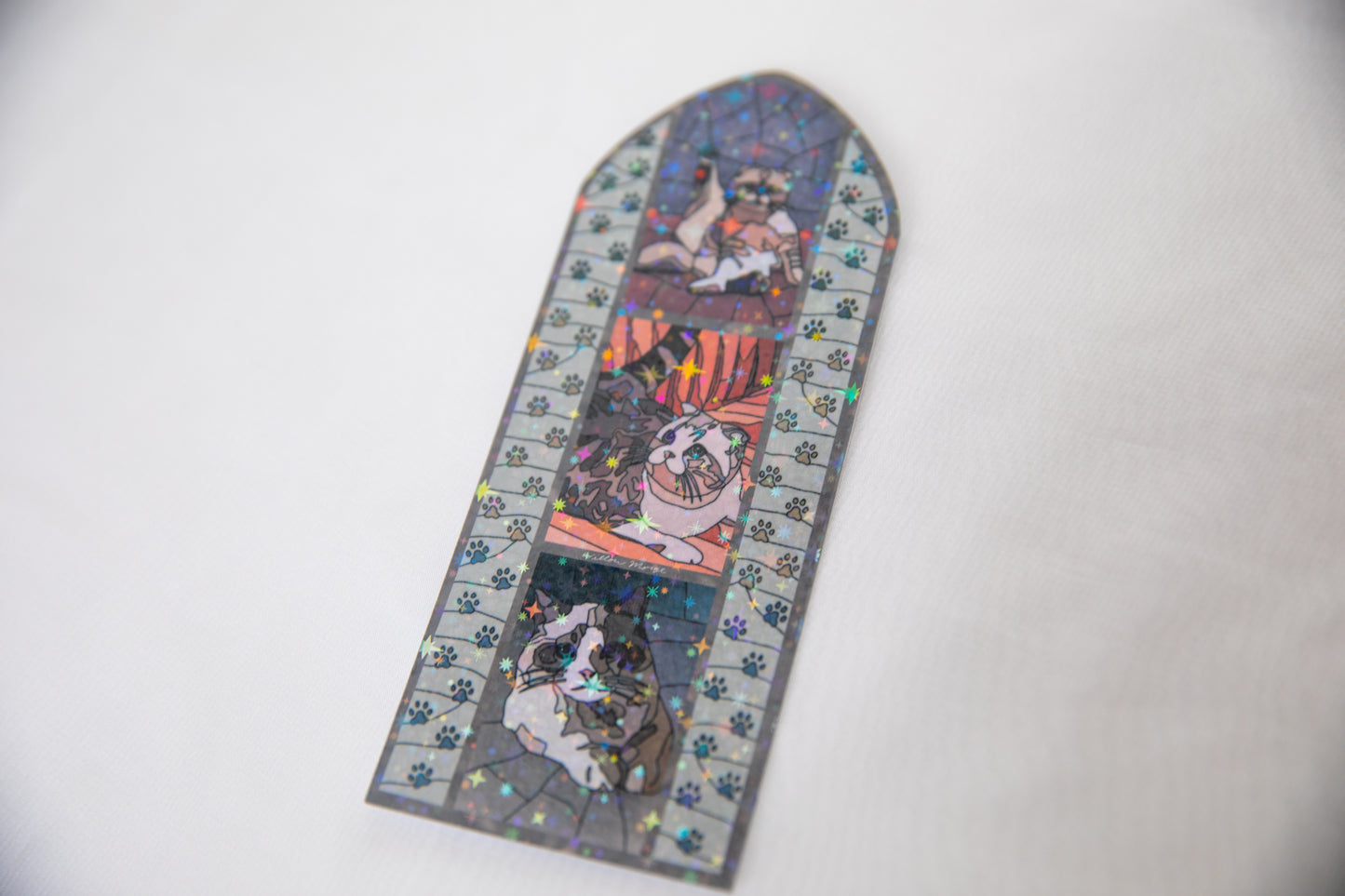 Kitty Committee Stained Glass Bookmark