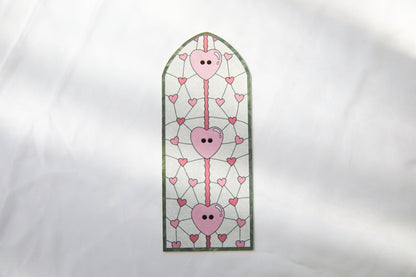 Lover Cardigan Valentine's Day Stained Glass Bookmark