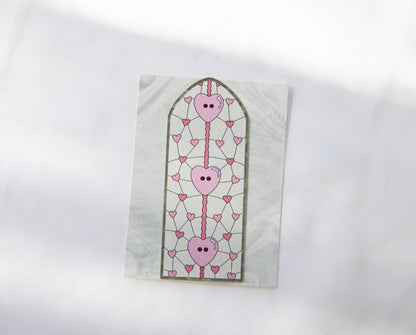Lover Cardigan Valentine's Day Stained Glass Magnet