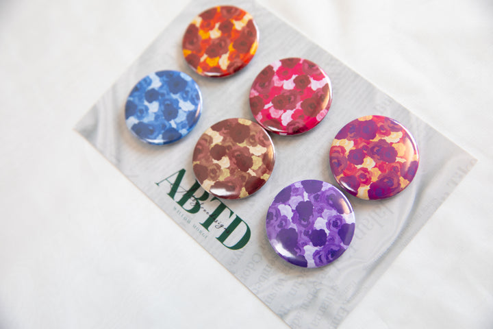 Roses Button Magnet Set