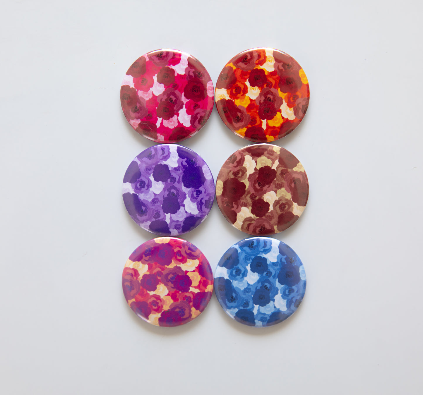 Roses Button Magnet Set