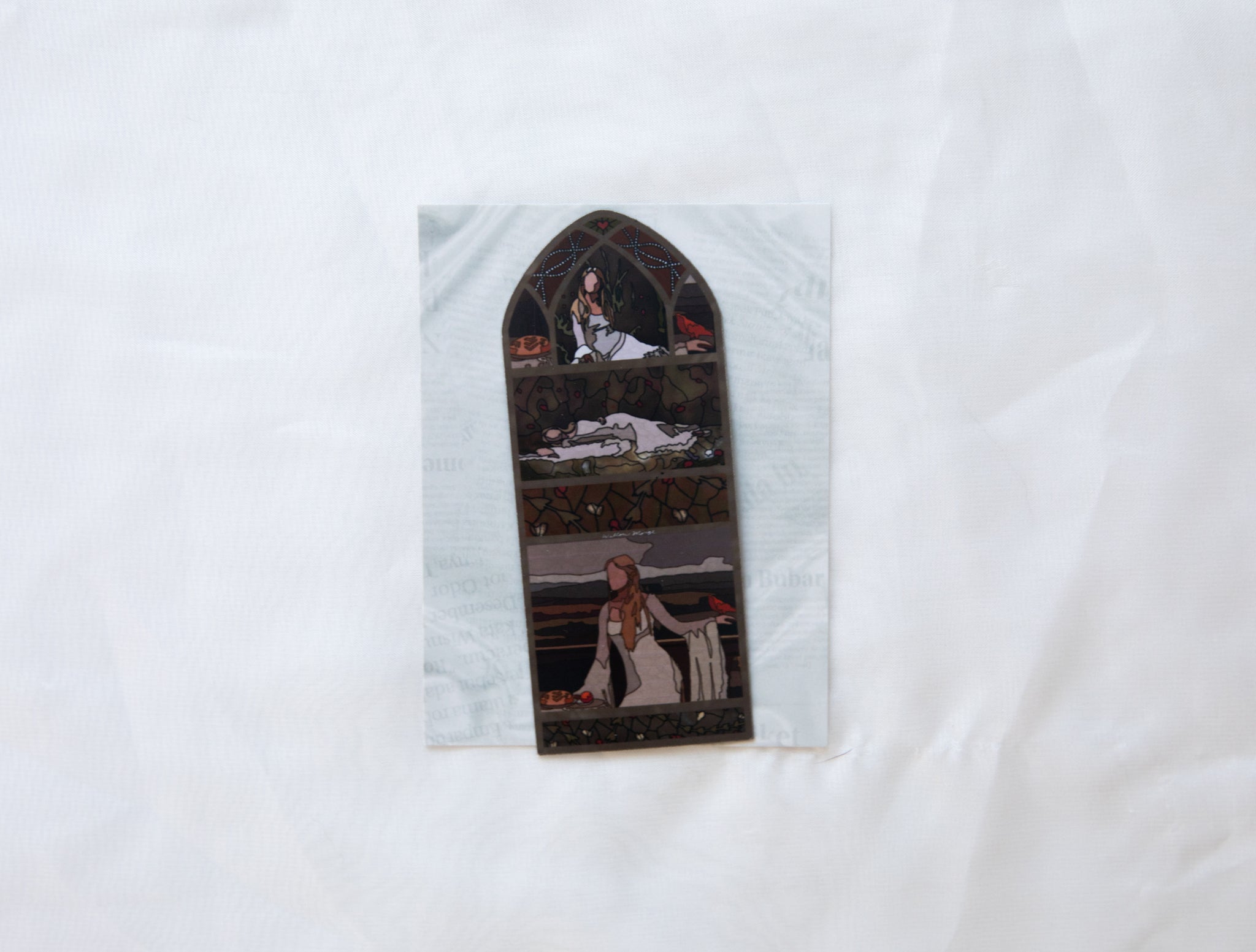The Ophelia Stained Glass Fridge Magnet