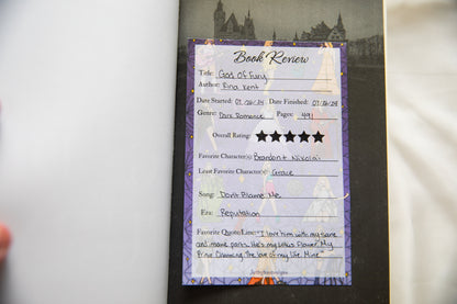 Purple Eras Stained Glass Book Review Pad 4"x6"