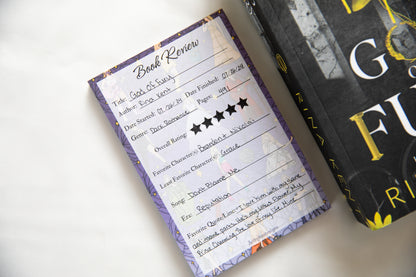 Purple Eras Stained Glass Book Review Pad 4"x6"