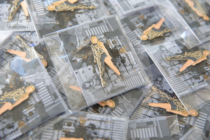 Painted Me Golden Reputation Bodysuit Enamel Pin