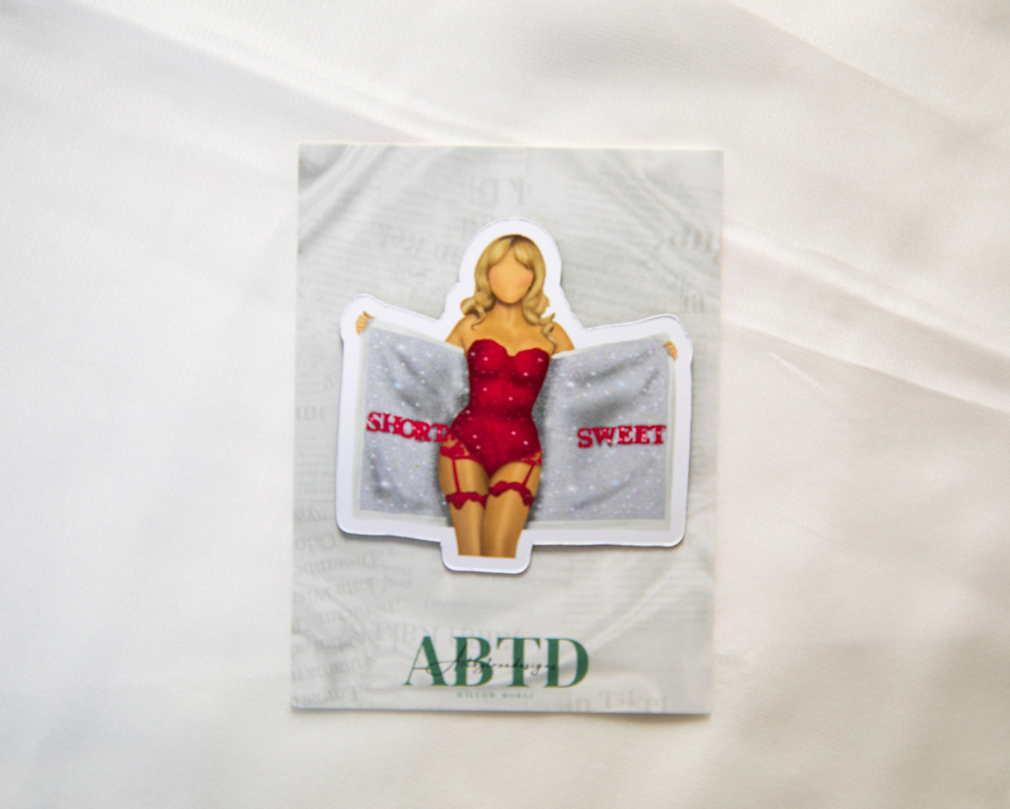 Short N Sweet Towel Bodysuit Red Fridge Magnet