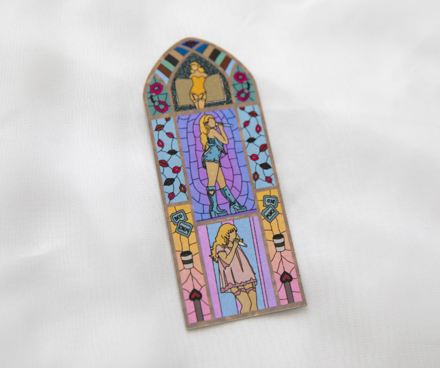 Short n Sweet Stained Glass Fridge Magnet