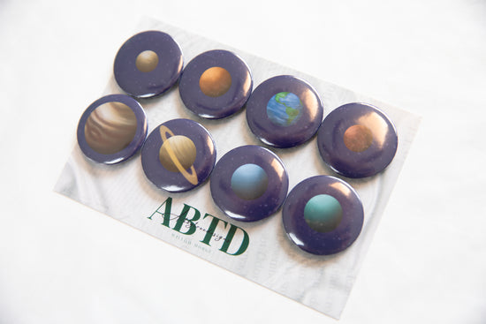 Solar System Button Magnet Set