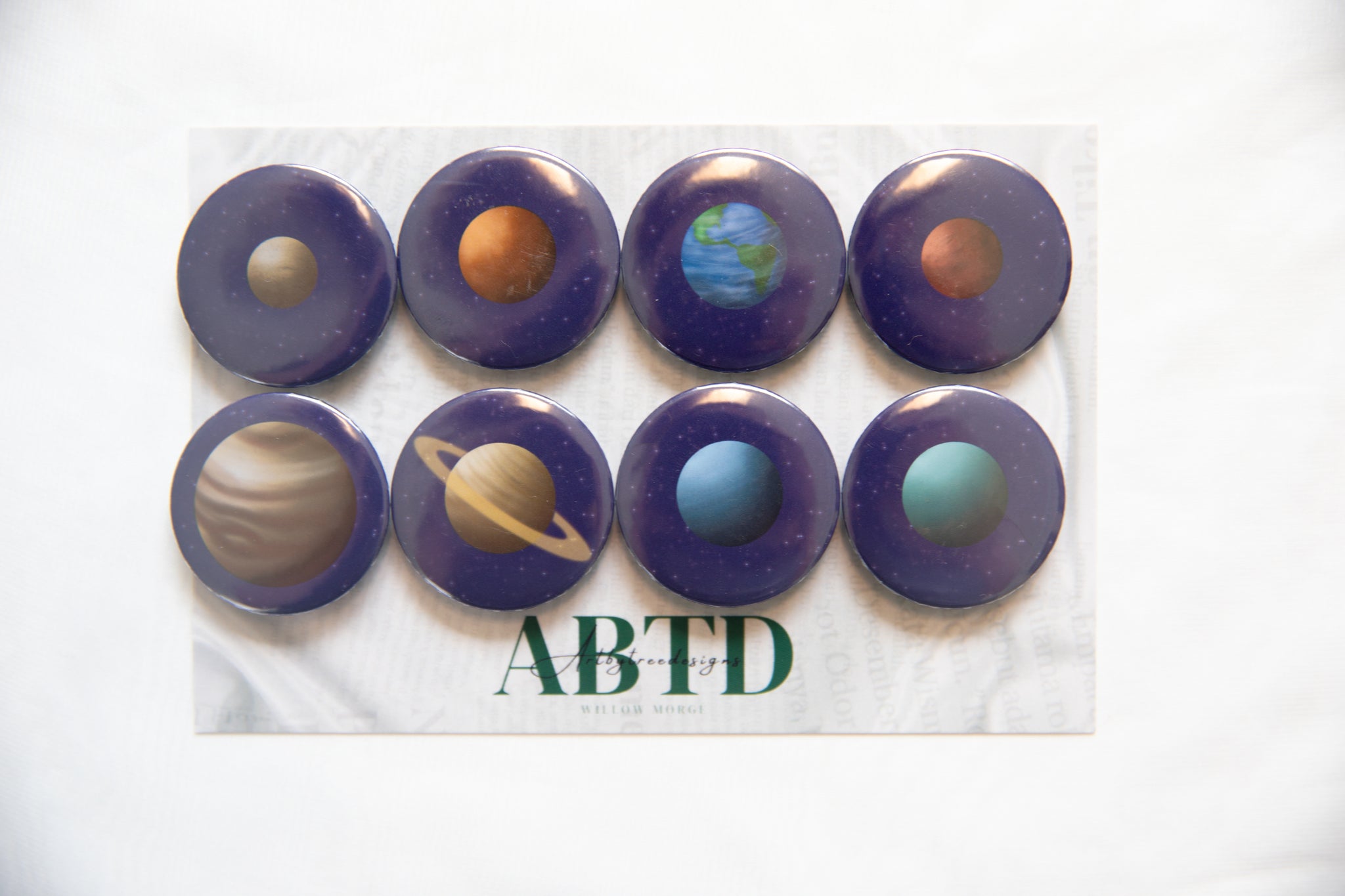 Solar System Button Magnet Set