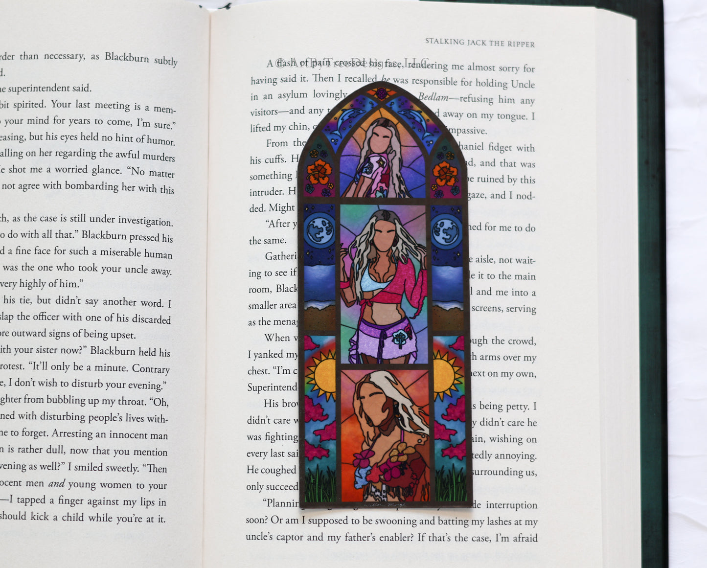 Midnight Sun Stained Glass Bookmark