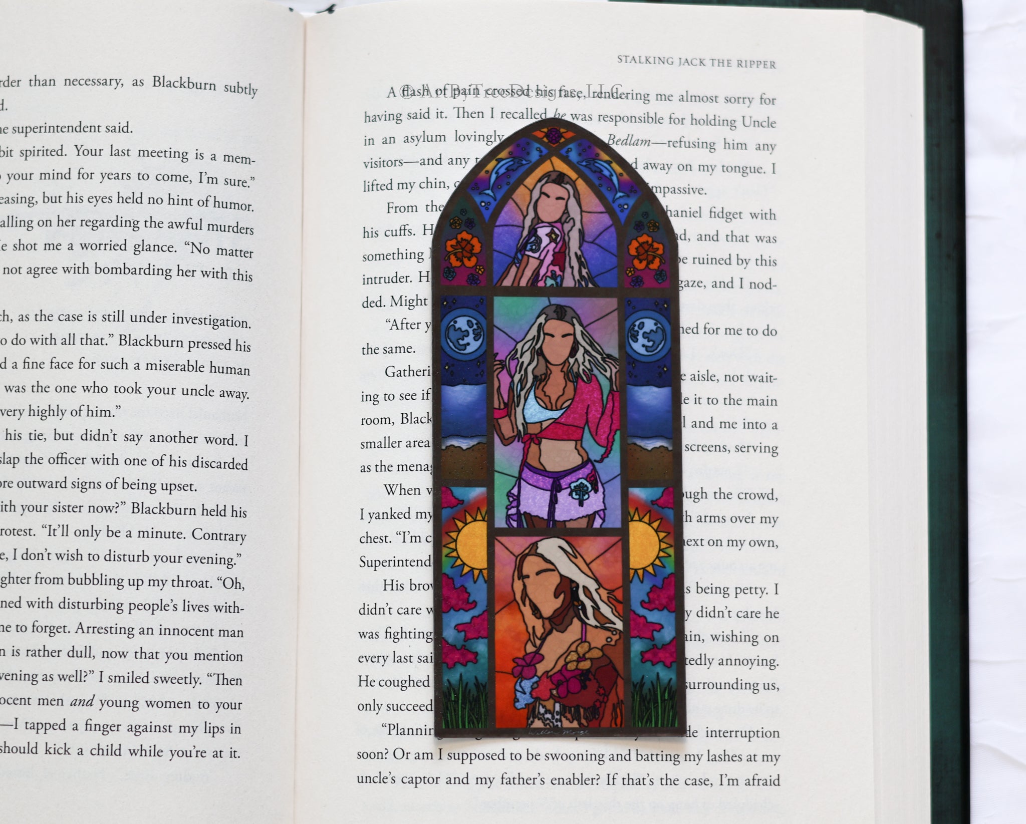 Midnight Sun Stained Glass Bookmark