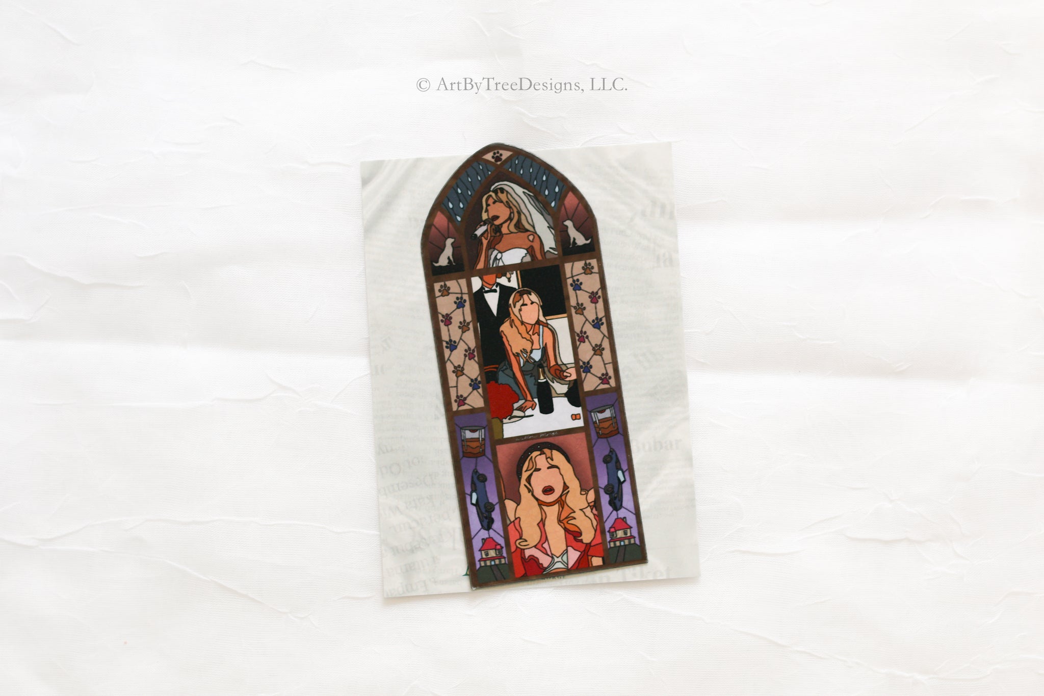 Man's Best Friend Stained Glass Fridge Magnet