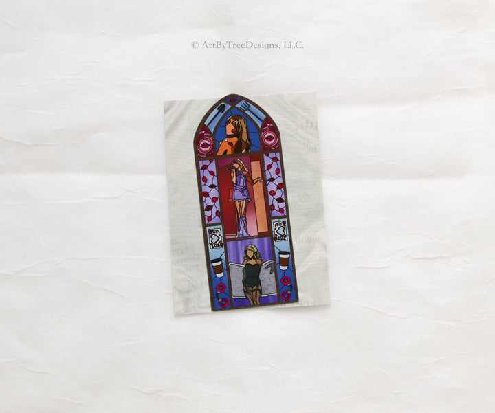Short & Sweet Stained Glass Fridge Magnet