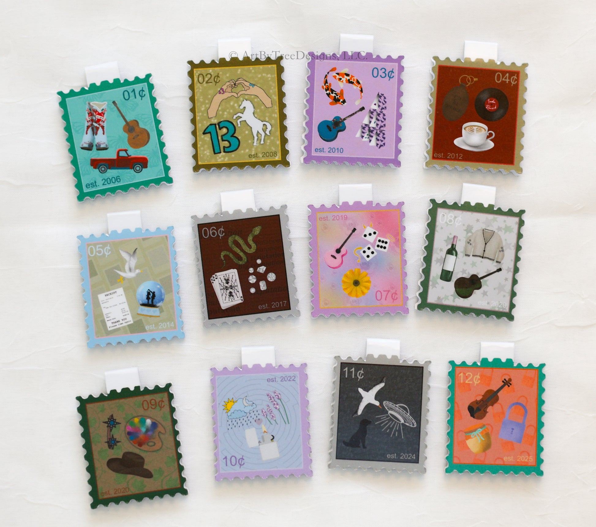 Eras Stamps Magnetic Bookmarks Version 2