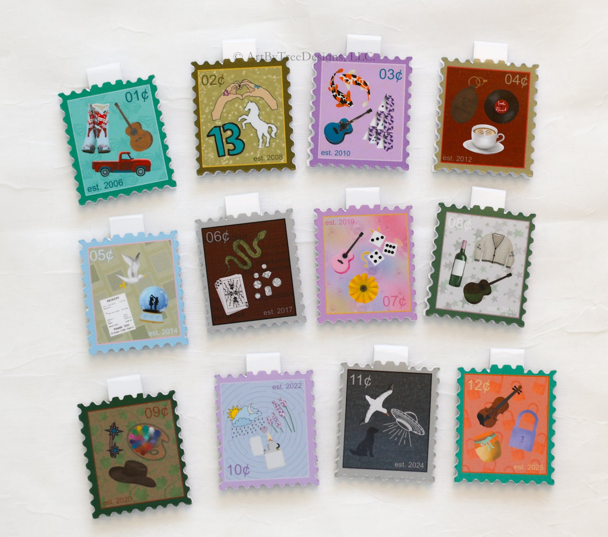 Eras Stamps Magnetic Bookmarks Version 2
