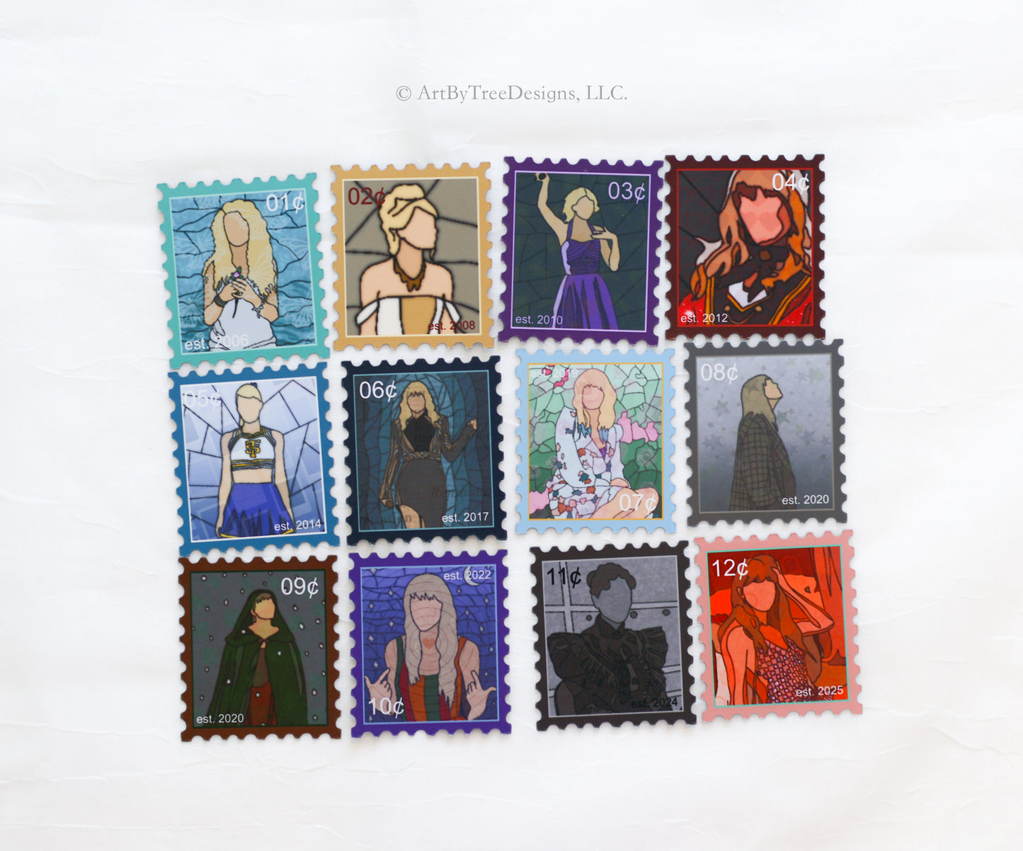 Eras Stamps Fridge Magnets Version 3