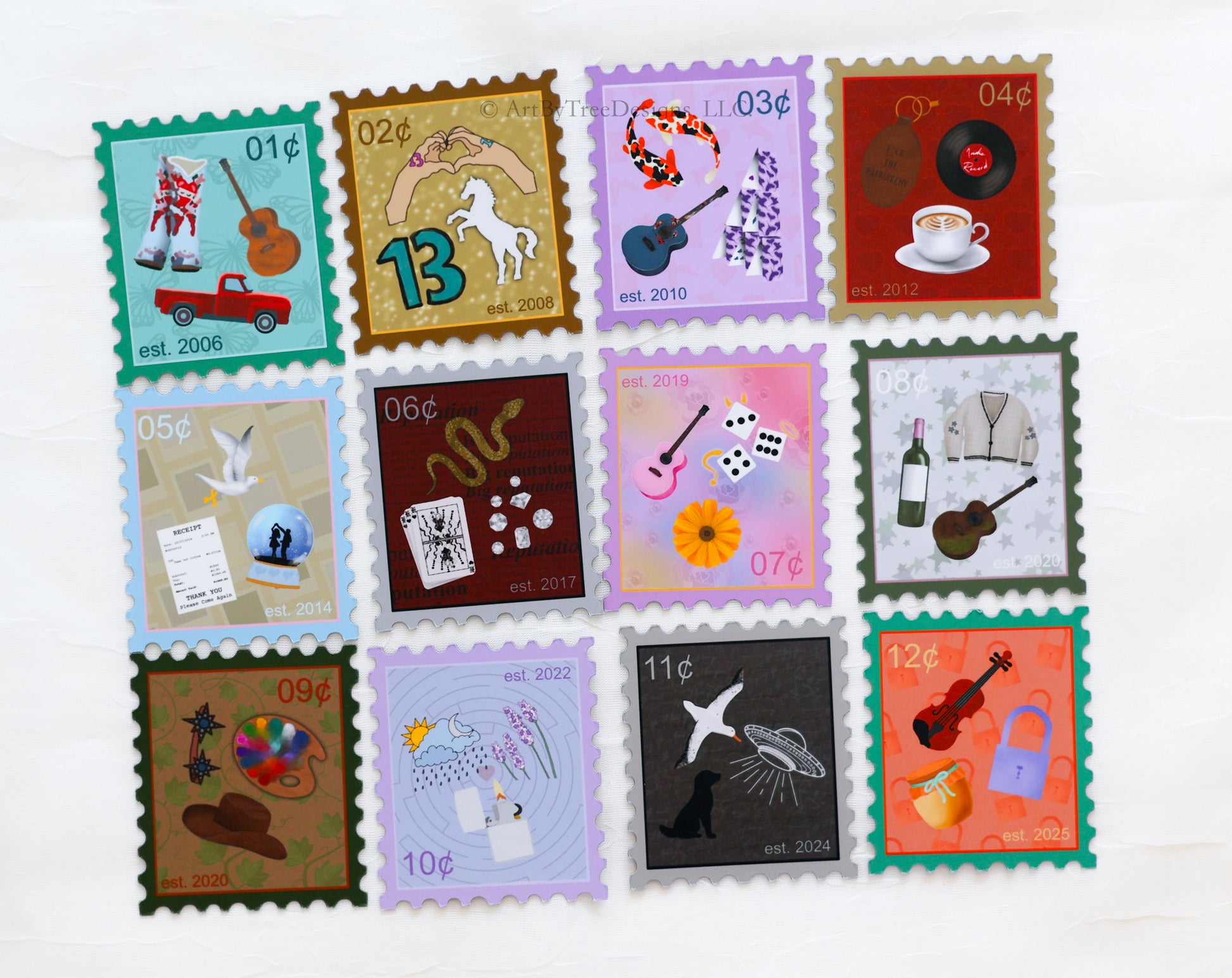 Eras Stamps Fridge Magnets Version 2