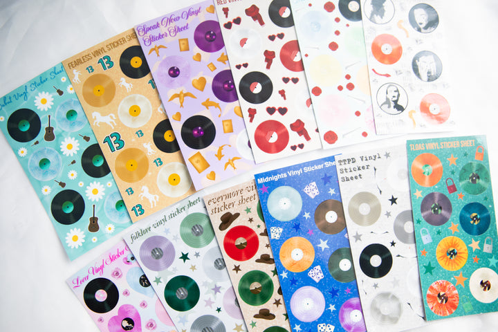 Eras Vinyl Variant Record Sticker Sheets