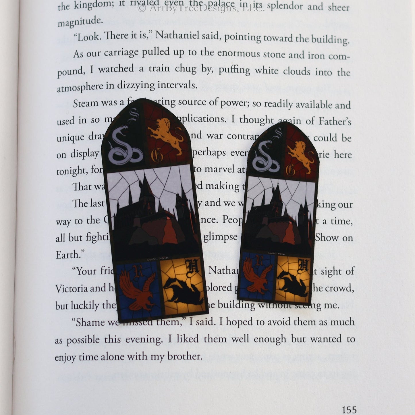 School of Witchcraft and Wizardry Stained Glass Sticker